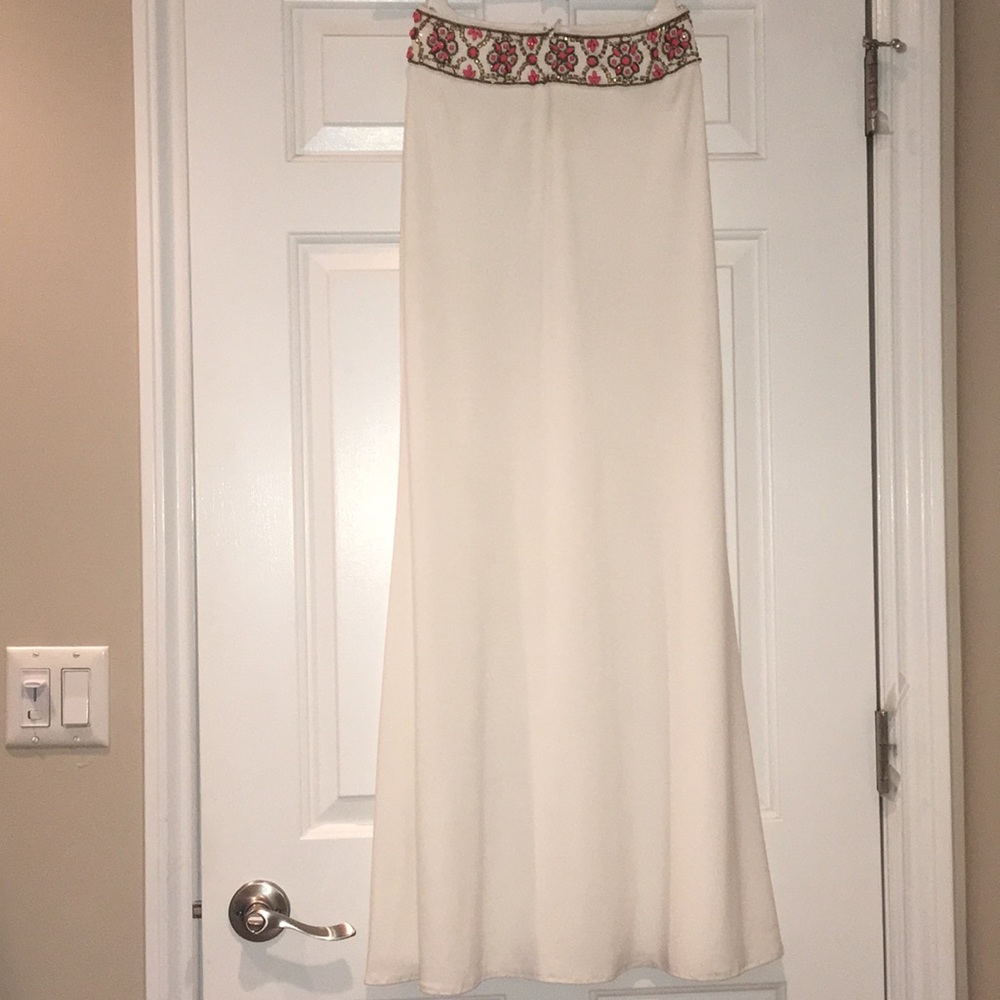 SHERRI HILL Beaded 2Piece Dress,Rounded Skirt Slit - Picture 12 of 16